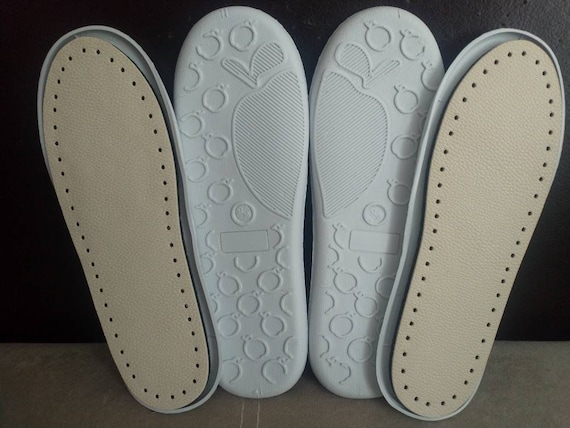 Kids Crochet soles for slippers and shoes,  soles crochet soles, indoor soles, PU soles with insole kids rubber soles set, DIY shoes