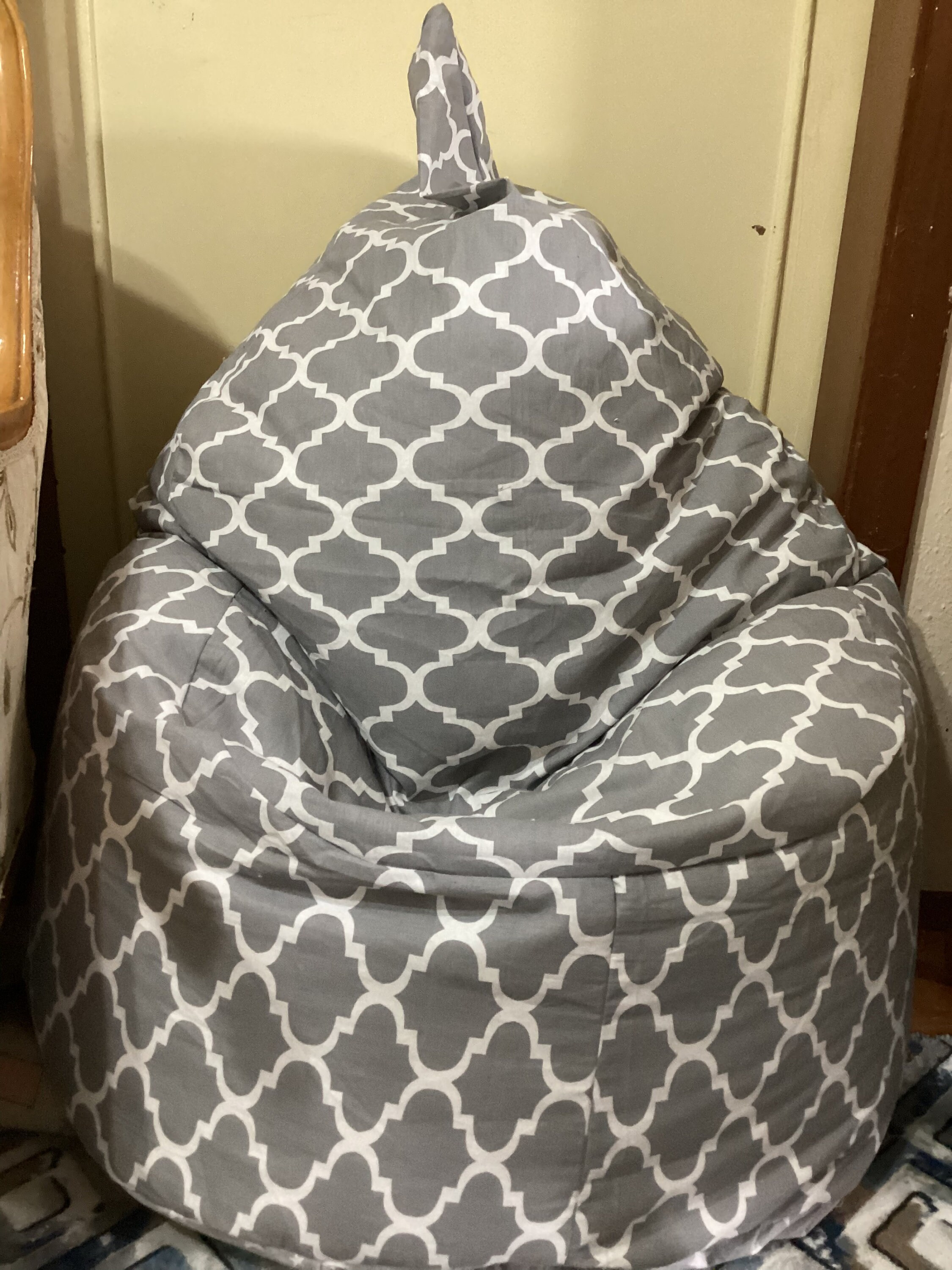 Large Bean Bag. Handmade Bean Bag With Styrofoam Beads Filling, Stuffed