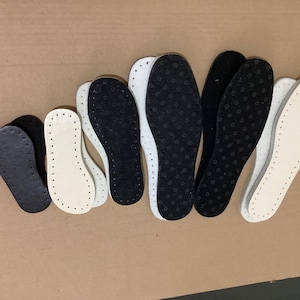 10 pairs Baby Crochet soles for slippers / soles with holes for baby shoes / thick crochet soles / crochet insoles with holes, Filzsohlen