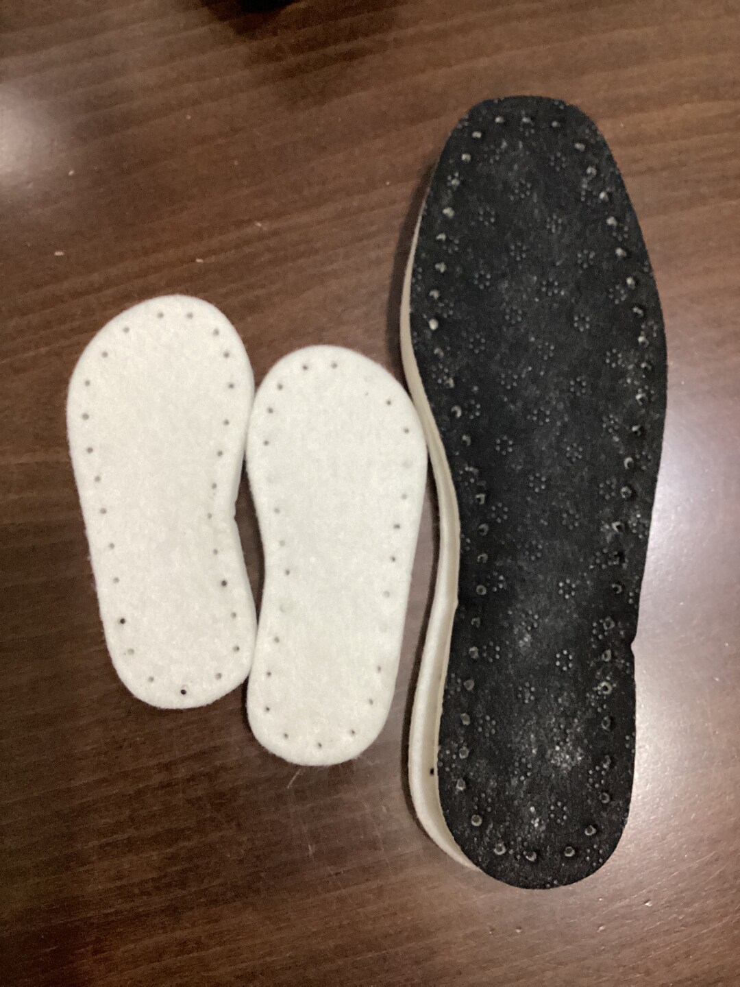 10 Pairs Thick Felt Wool Insoles for Crochet Slippers Ready With Holes, Crochet Insoles for