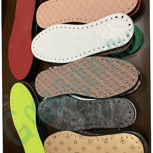 100 Pairs adult,  baby and kids Wool Crochet soles for slippers thick soles with holes for DIY shoes / insoles for crochet  /crochet DIY