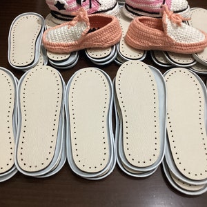 Outdoor crochet soles with insoles, crochet soles DIY,  soles with holes 1 pair outsole plus insole set, kit sole with crochet pdf pattern