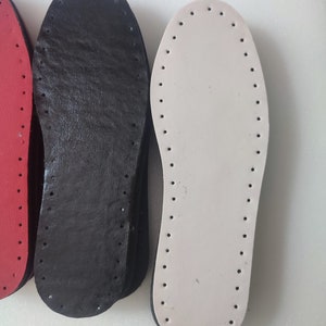 Kit with crochet pattern and 10 pairs Felt soles 3-layer for slipper,  Pre-punched holes faux leather sole felt and eva winter soles crochet