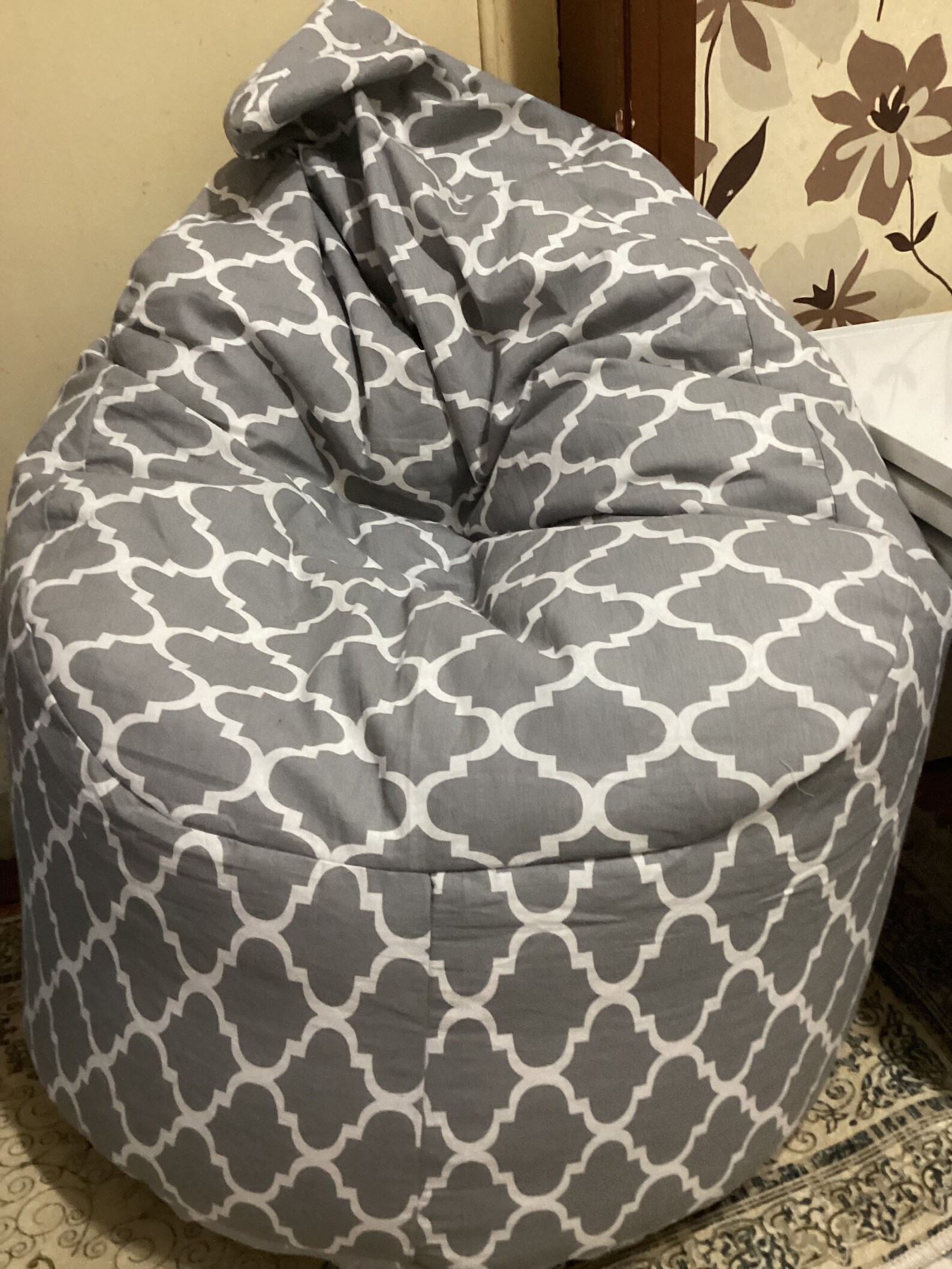 Large Bean Bag. Handmade Bean Bag With Styrofoam Beads Filling, Stuffed Bean Bag, Big Bean Bag