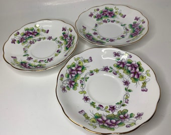 Royal Albert Sweet Violet, Saucer, Replacement, Purple, Floral, Bone China