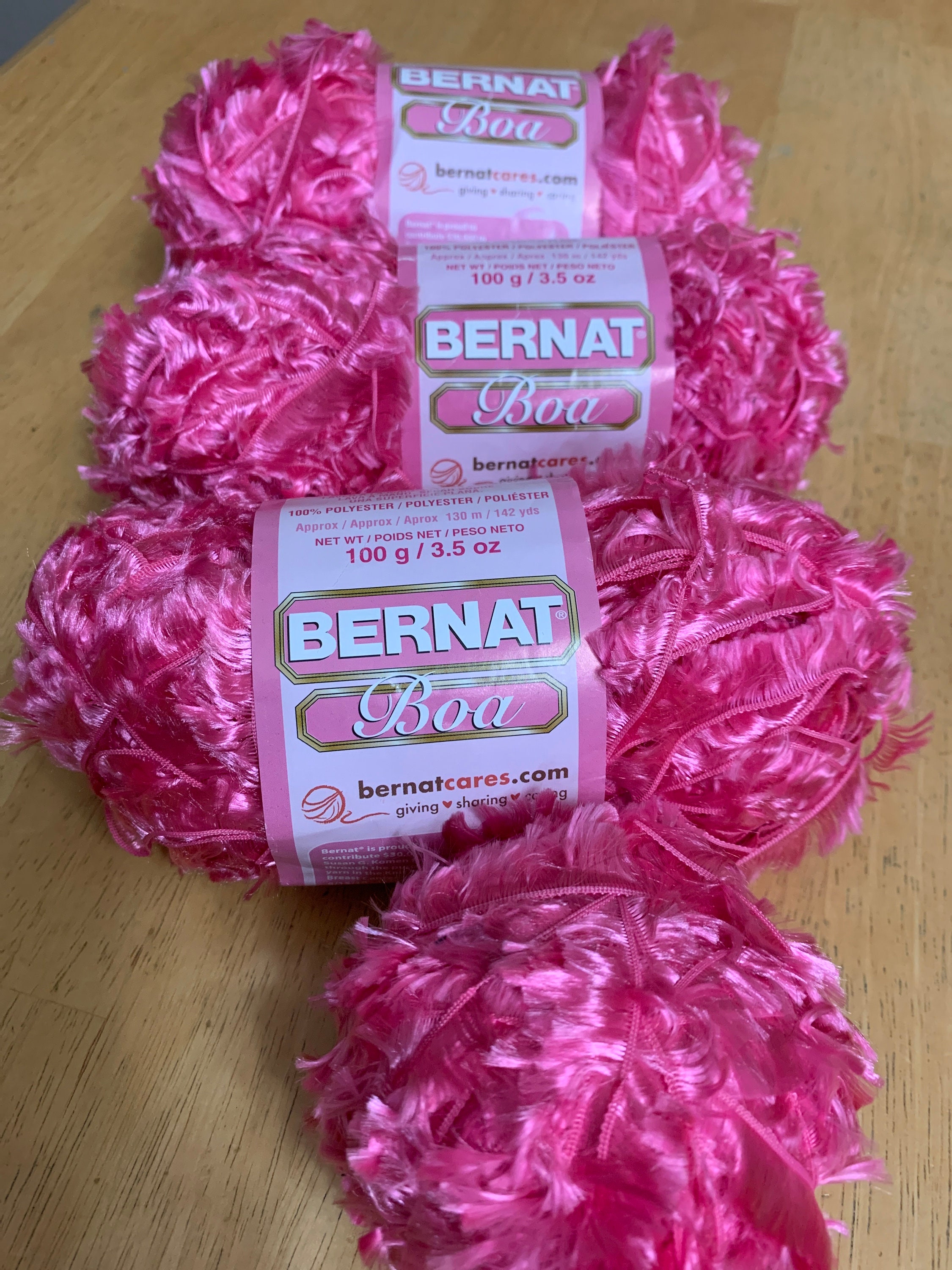 Bernat Boa Chick Pink Yarn Eyelash Yarn Etsy Israel