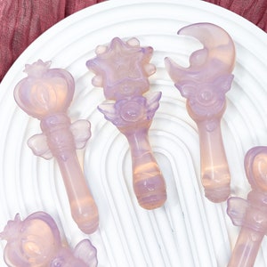Pink Opalite Sailor Moon Wands Crystal Carving - Etsy