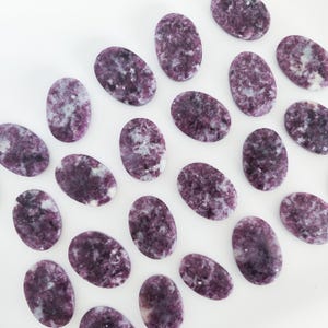 Lepidolite Palm Stone Healing Crystals
