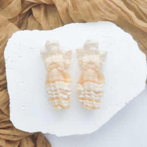 Orange Calcite Angel Crystal Carving