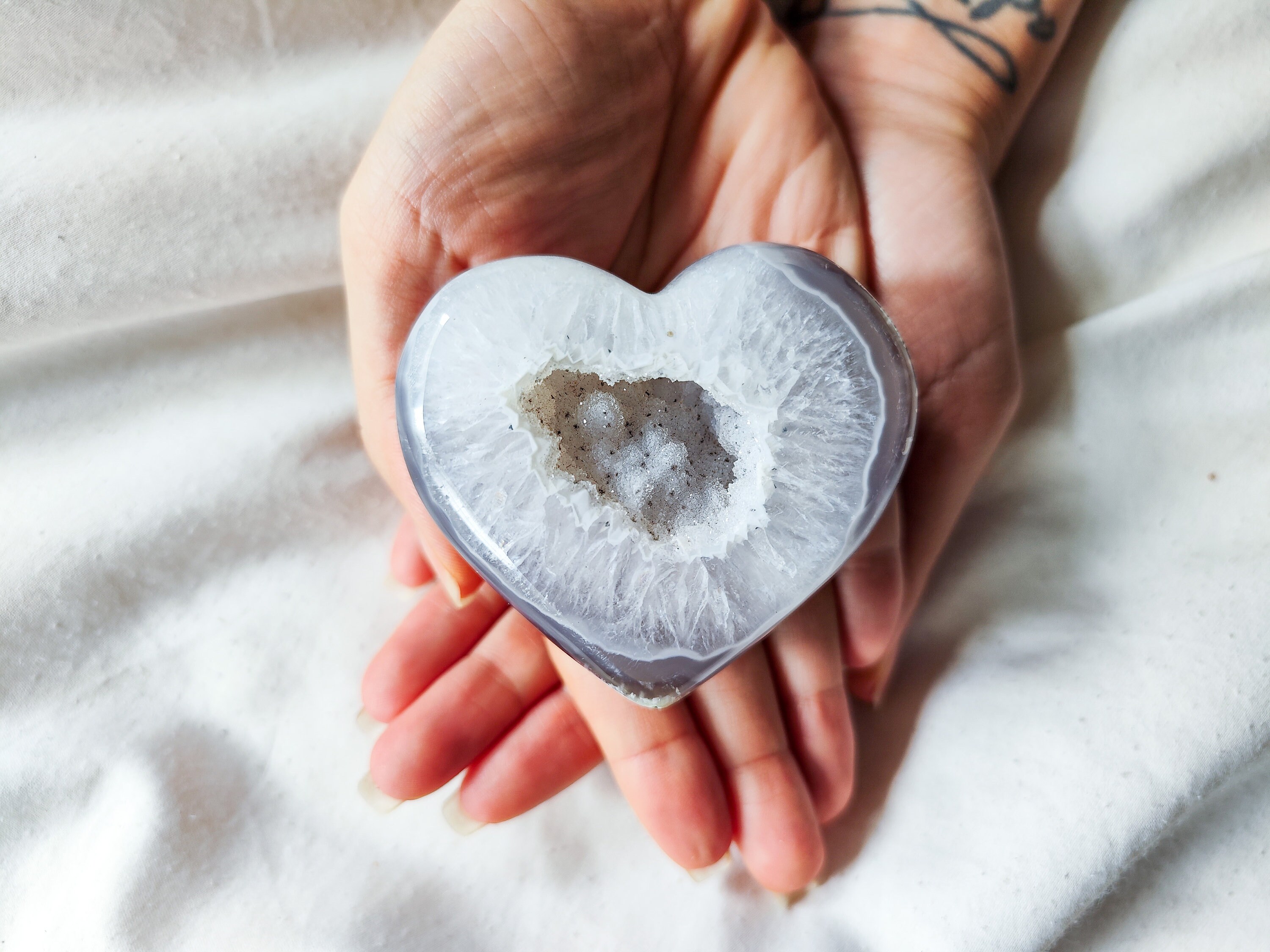 Druzy Agate Heart Crystal