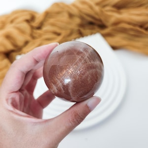 Moonstone Sunstone Rose Gold Sphere