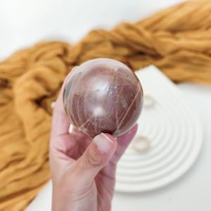 Moonstone Sunstone Rose Gold Sphere