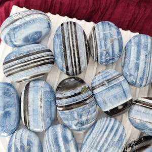 Owyhee Opal Palm Stones Black and Blue