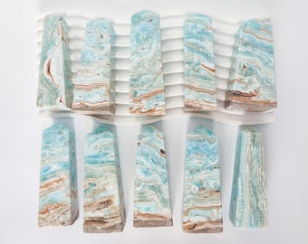 Blue Aragonite Tower Point Communication Crystal