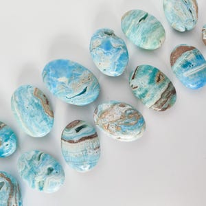 Blue Aragonite Palm Stone