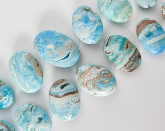 Blue Aragonite Palm Stone