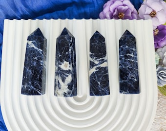 Sodalite Tower Point Crystal Blue