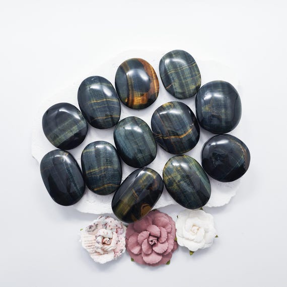 Blue Tiger Eye Palm Stone
