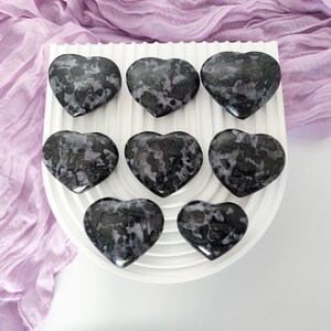 Indigo Gabbro Merlinite Heart Crystal Carving Intuition Crystals