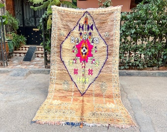 JOLI TAPIS MAROCAIN, Vintage Marokkaans tapijt, handgemaakt Marokkaans tapijt, boho Marokkaans tapijt, beni Ourain tapijt, traditionele Marokkaanse tapijten