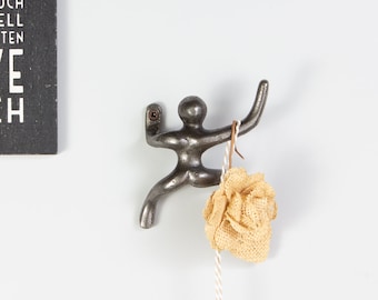 Climbing Person Cast Iron Coat Hook Novelty Wall Hook