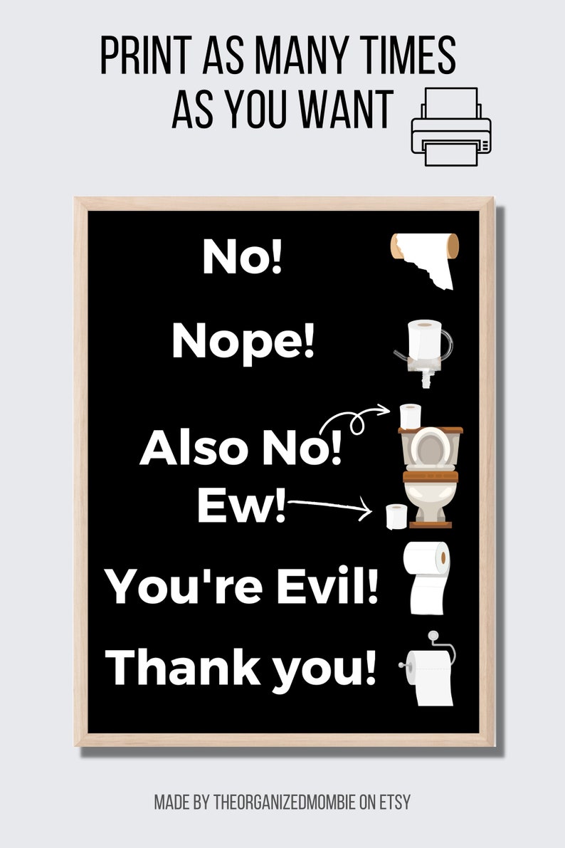Funny Bathroom Signs Toilet Paper Sign Bathroom Humor Funny Guest