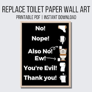 Cartelli divertenti per il bagno Cartello per carta igienica Umorismo per il bagno Decorazione divertente per il bagno degli ospiti Carta igienica Decorazione divertente per la parete del bagno Regali per inaugurazione della casa