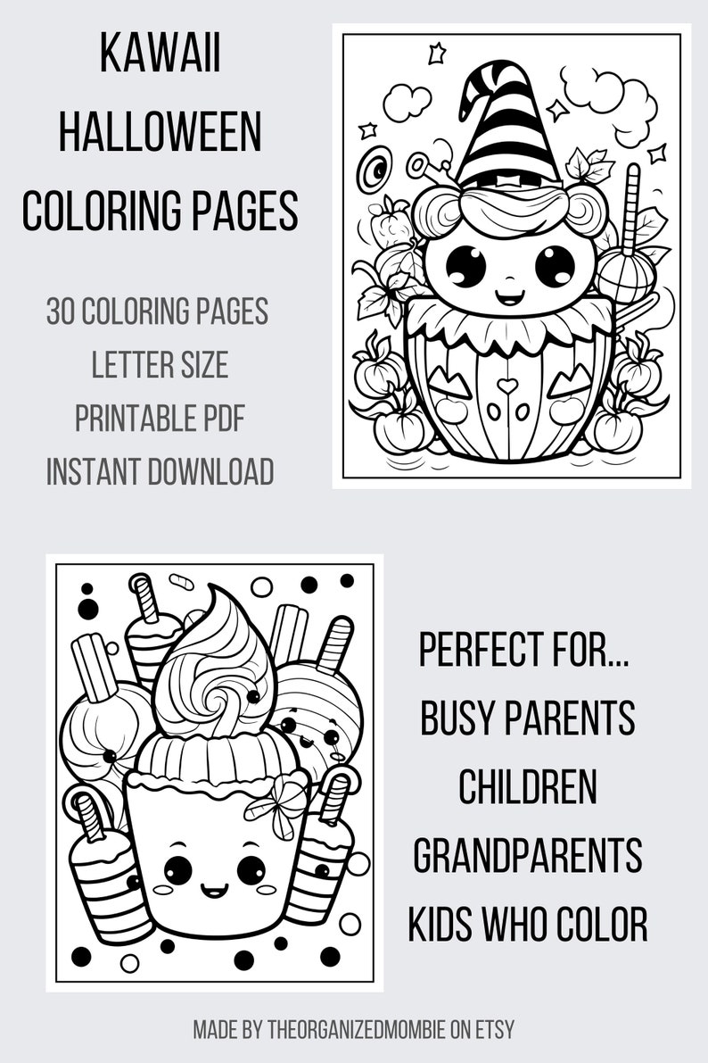 30 Kawaii Halloween Coloring Pages Kids Coloring Page Halloween ...