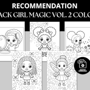 Black Girl Magic Coloring Book Black Kids Juneteenth Activity Coloring Pages Afro Hair Black Women Coloring Pages Instant Download Printable image 7