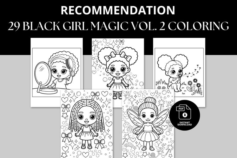 Black Girl Magic Coloring Book Black Kids Juneteenth Activity Coloring Pages Afro Hair Black Women Coloring Pages Instant Download Printable image 7