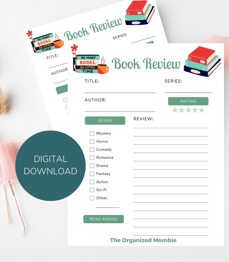 Book Review Printable Instant Download Love Reading I Just Want to Read ...