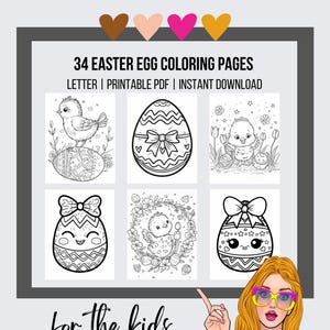 Printable Easter Bunny Coloring Pages Spring Kids Detailed Bunny Flower ...