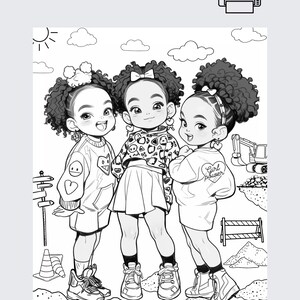 Digital Black Girl Magic Book Printable Coloring Pages African American Representation Collection Educational Activity Resource Cultural Learning Tool Kids Activity Pages Diverse Character Illustrations Instant Download PDF Beautiful