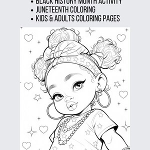 Black Girl Magic Coloring Book Digital Download Educational Activity Pages African American Representation Printable PDF Collection Diverse Character Illustrations Cultural Learning Resource Kids Activity Book Juneteenth Celebration Theme