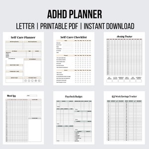 ADHD プランナー 大人向け ADHD デイリープランナー ADHD ジャーナル、ADHD ワークブック ADHD オーガナイザー 印刷可能なプランナー ADHD ライフプランナー 生産性プランナー