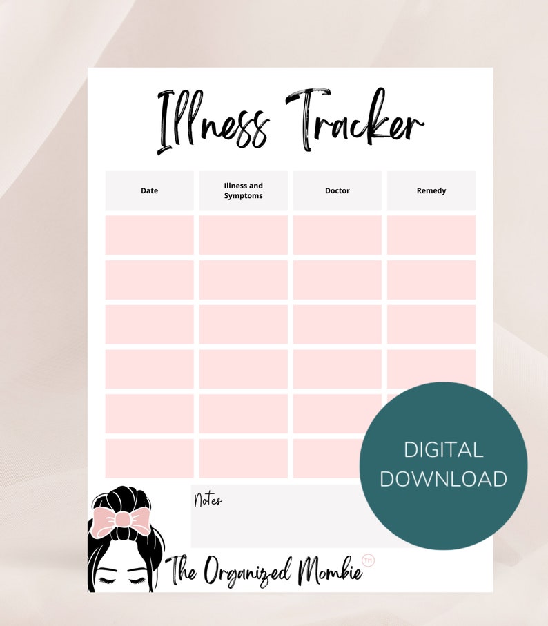 Illness Tracker Instant Download Chronic Illness Journal Mental Illness ...