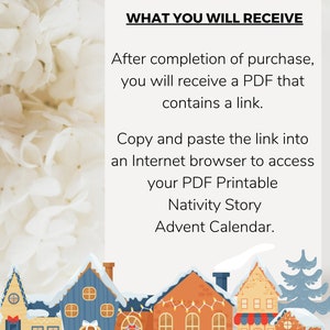 Advent Calendar Nativity Story Printable Instant Download Jesus is King