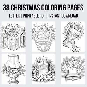 38 Christmas Printable Coloring Pages Christmas Activity Winter Coloring Page Coloring Page Adult Kids Coloring Pages Holiday Coloring