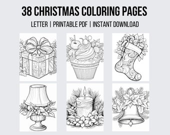 38 Christmas Printable Coloring Pages Christmas Activity Winter Coloring Page Coloring Page Adult Kids Coloring Pages Holiday Coloring