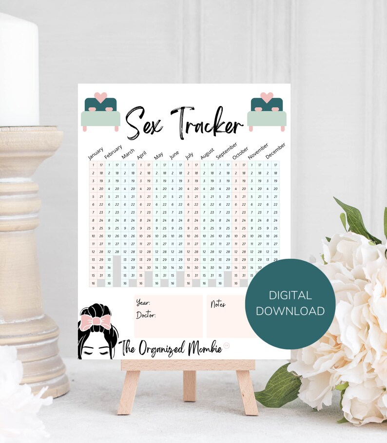 Sex Tracker Instant Download Couples Sex Printable Tracker Etsy