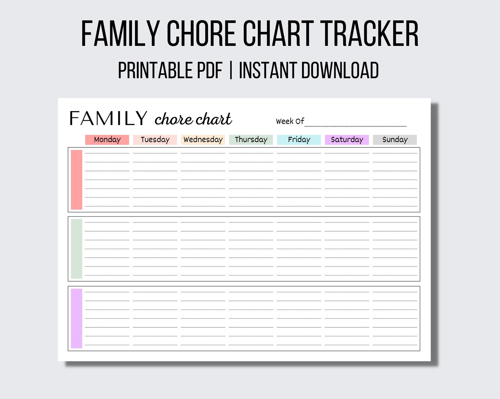 Editable Family Planner Printable Weekly Family Schedule Family Calendar Command Center ...