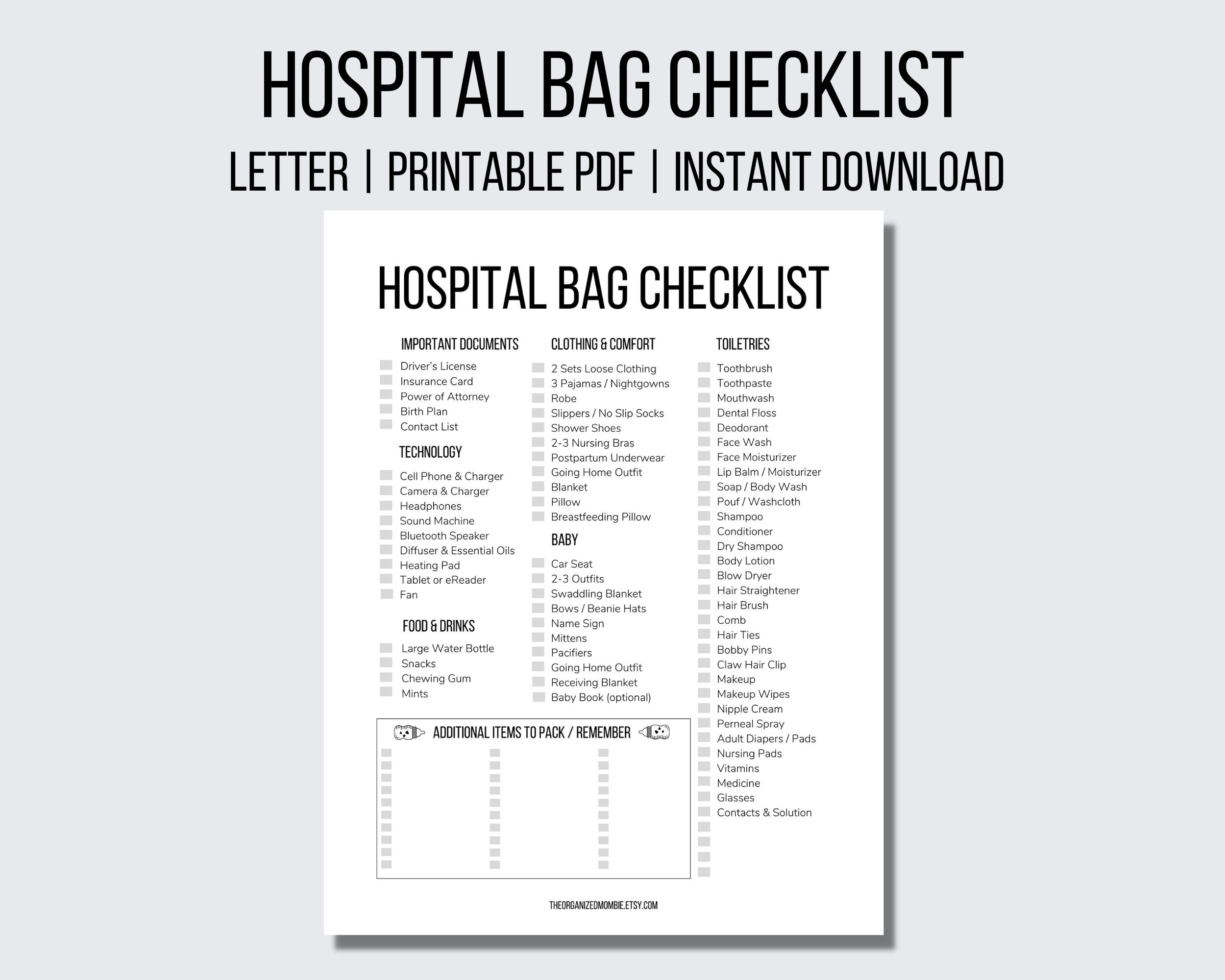 Hospital Birth Bag Checklist — Gather Birth Cooperative