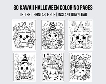 30 Kawaii Halloween Coloring Pages Kids Coloring Page Halloween Activity Kawaii Coloring Page Halloween Coloring Cute Coloring Pages Kawaii