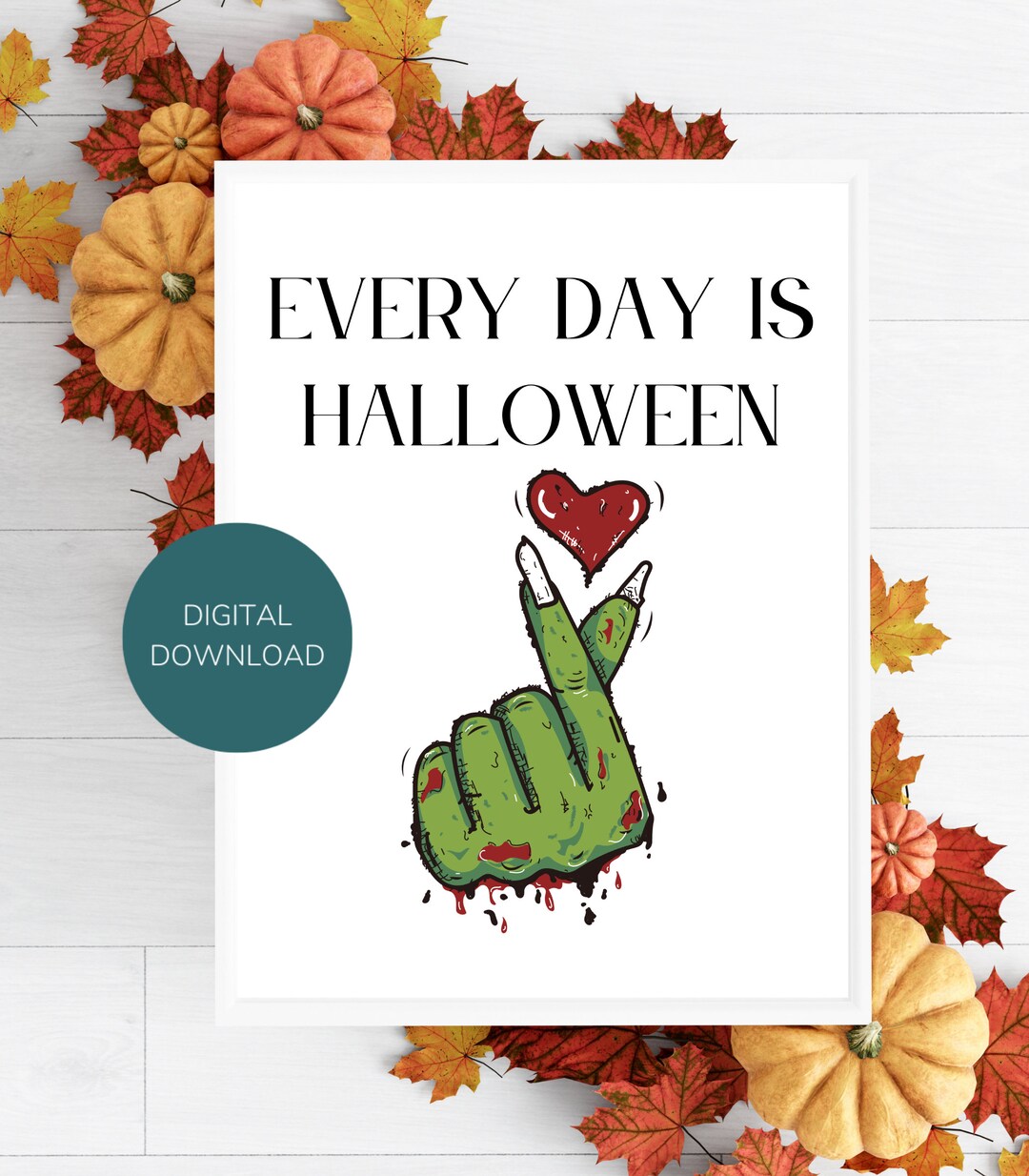 Zombie Wall Art Instant Download Home Decor Zombie Printables Digital Zombie Gifts Zombie Hands