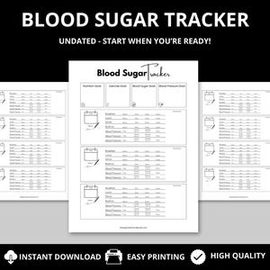 Printable Blood Sugar Tracker Instant Download Weekly Blood Glucose Tracker Gestational Diabetes Health Log Blood Sugar Diabetes Management