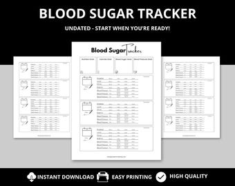 Printable Blood Sugar Tracker Instant Download Weekly Blood Glucose Tracker Gestational Diabetes Health Log Blood Sugar Diabetes Management