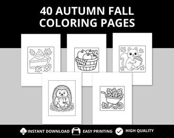 40 Autumn Coloring Pages Fall Coloring Pages Kids Coloring Pages Fall Coloring Book Pumpkin Coloring Adult Coloring Book Cozy Fall Coloring
