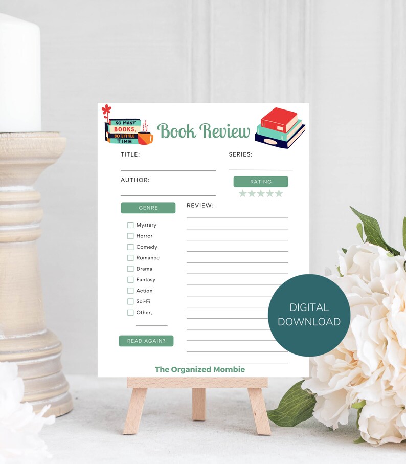 Book Review Printable Instant Download Love Reading I Just Want to Read ...