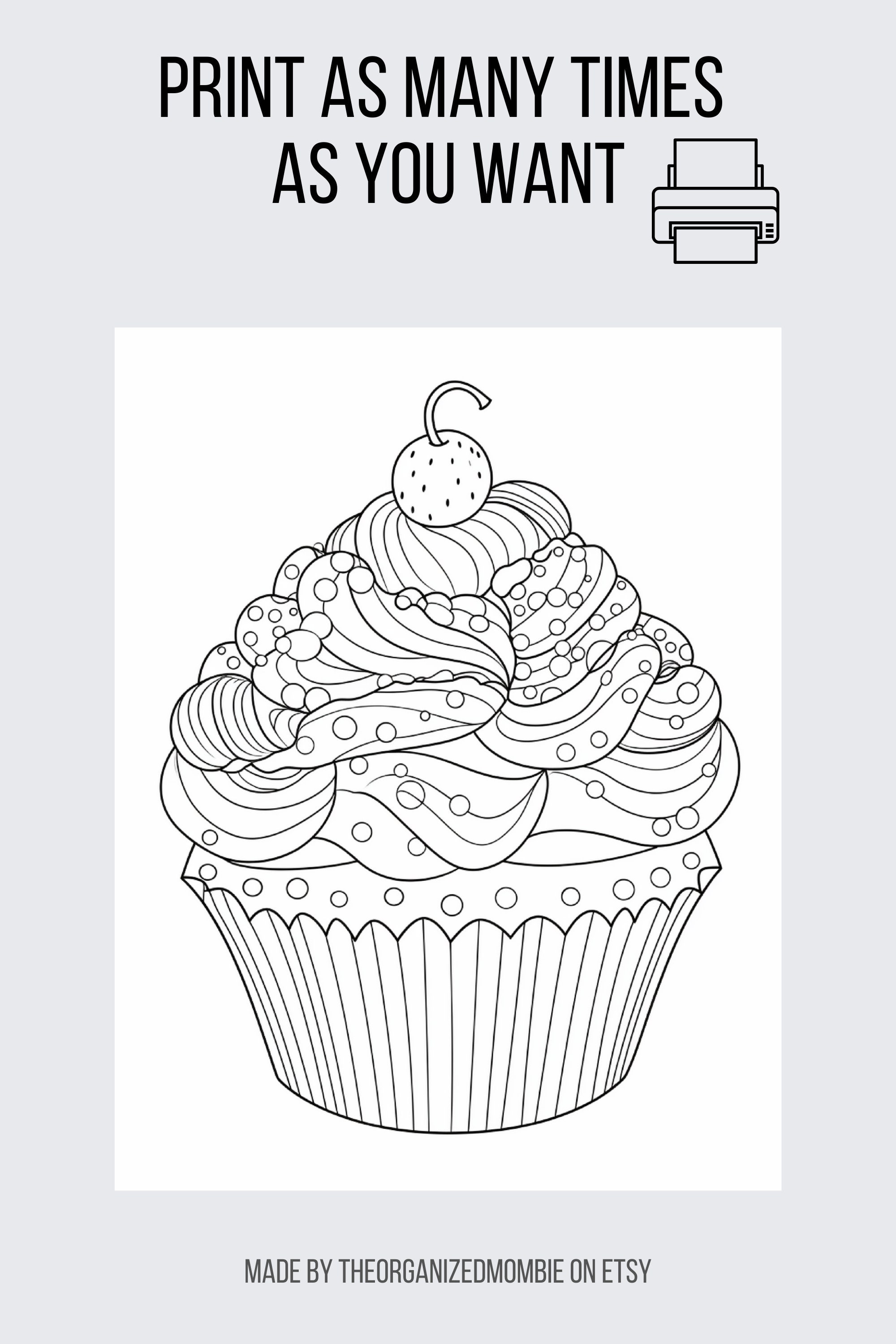 40 Christmas Cupcake Coloring Page Desserts Coloring Food Coloring Page