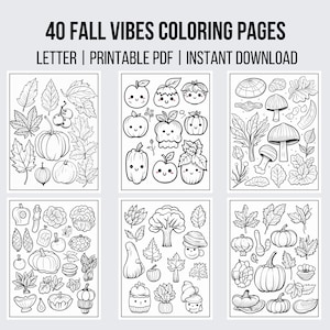 40 Fall Coloring Pages Autumn Coloring Page Pumpkin Coloring Fall Coloring Book Autumn Coloring Book Adult Coloring Page Kids Coloring Pages